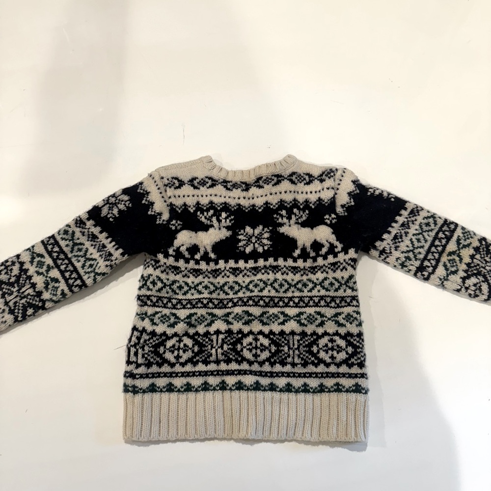 Polo by Ralph Lauren Black and Cream Sweaters with Nordic Patterns // sz 3-5T